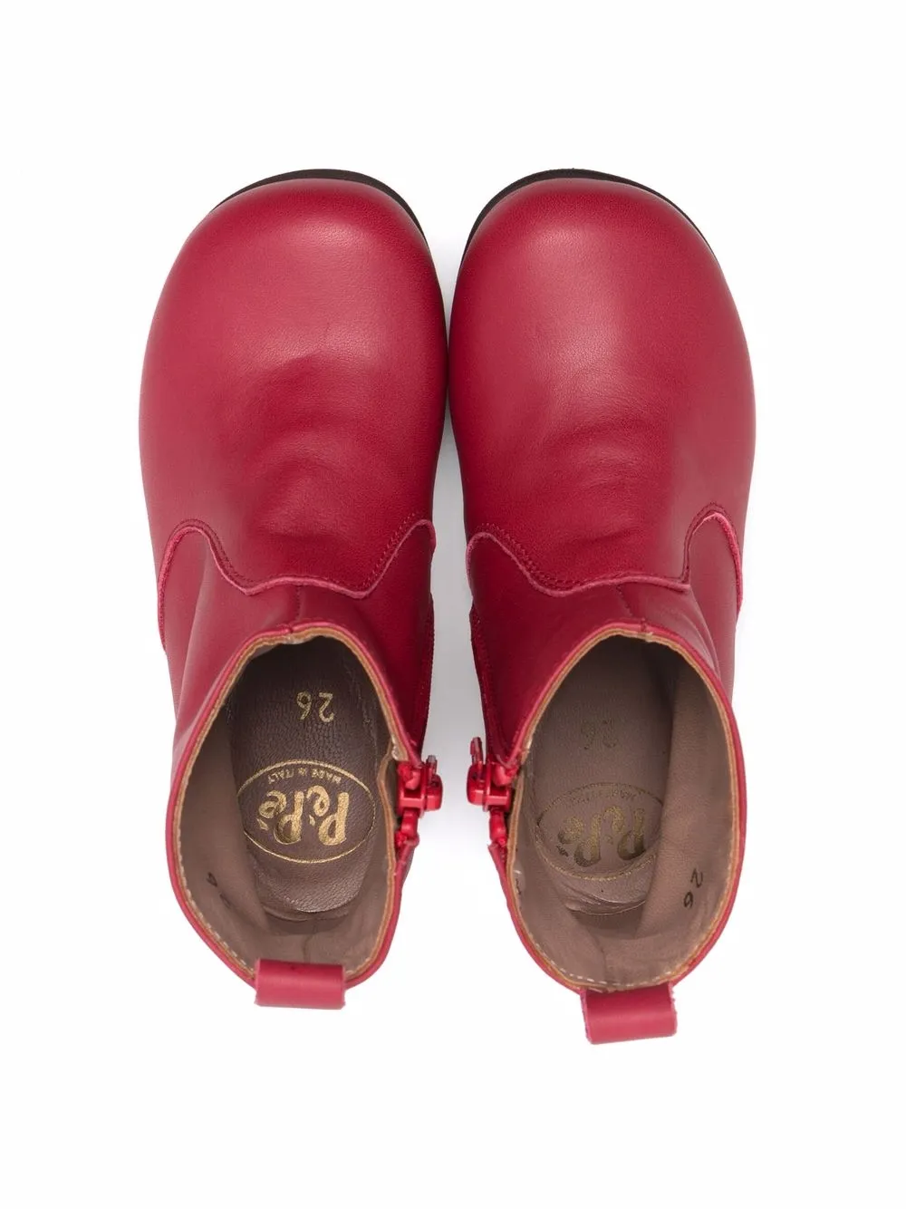 Pèpè Slip-on Leather Boots In Red