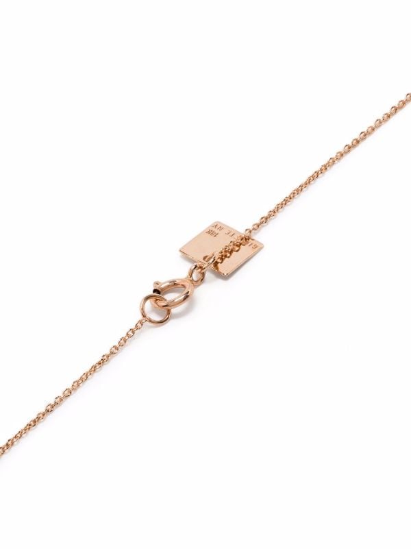 Ginette NY 18kt Rose Gold Mini Milky Way Open Star Diamond Necklace