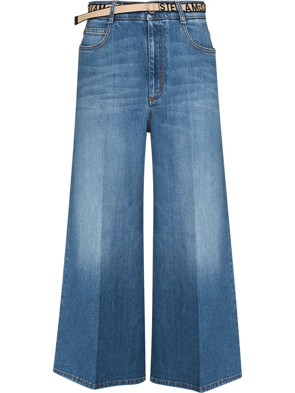 

Stella McCartney jeans capri con tiro alto - Azul