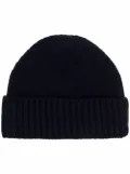 Moorer cashmere knitted beanie - Blue