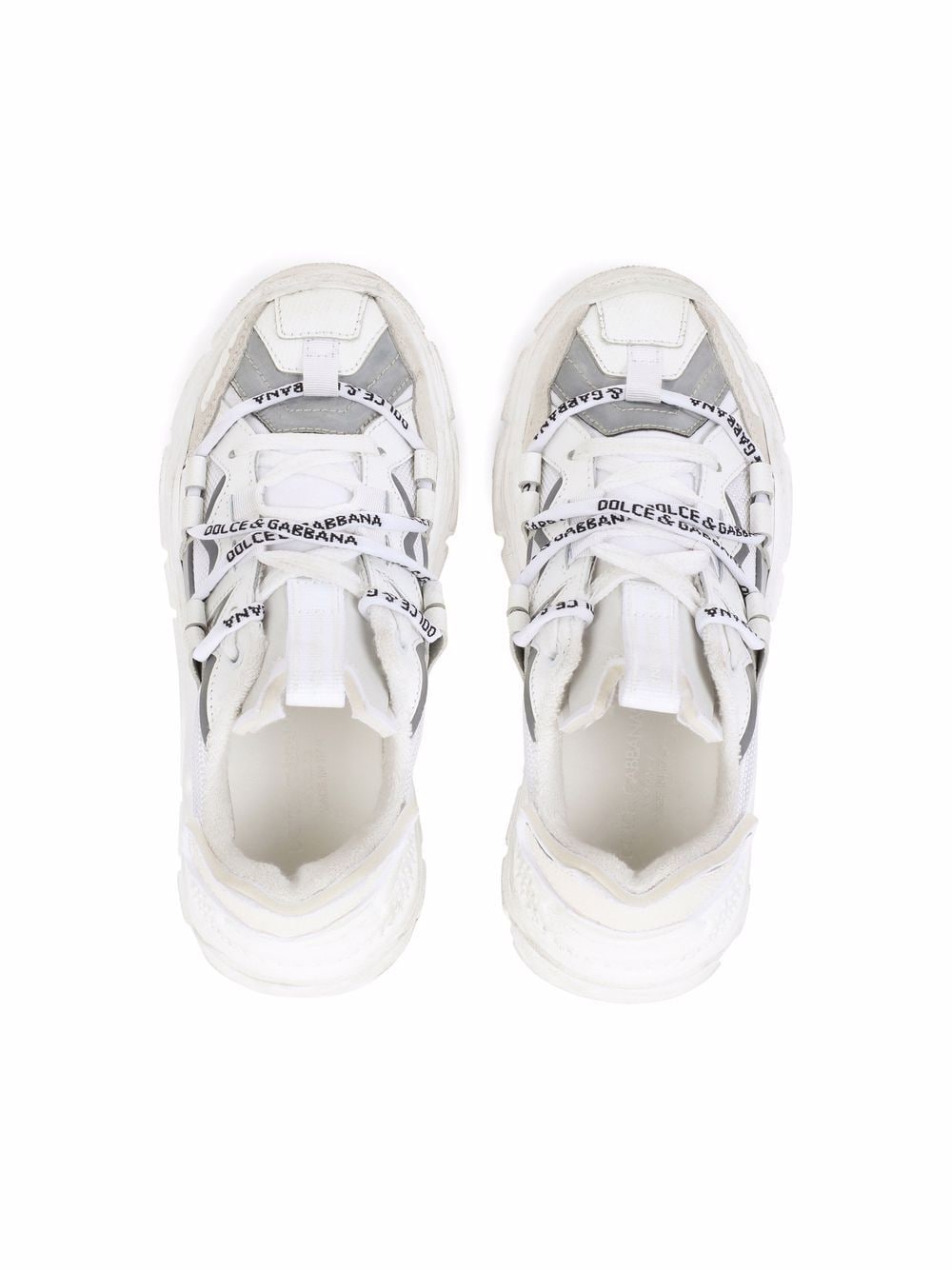 Shop Dolce & Gabbana Low-top Logo Lace-through Sneakers In White