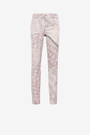 Just Cavalli Abstract Snake And Chain-Print Jeans