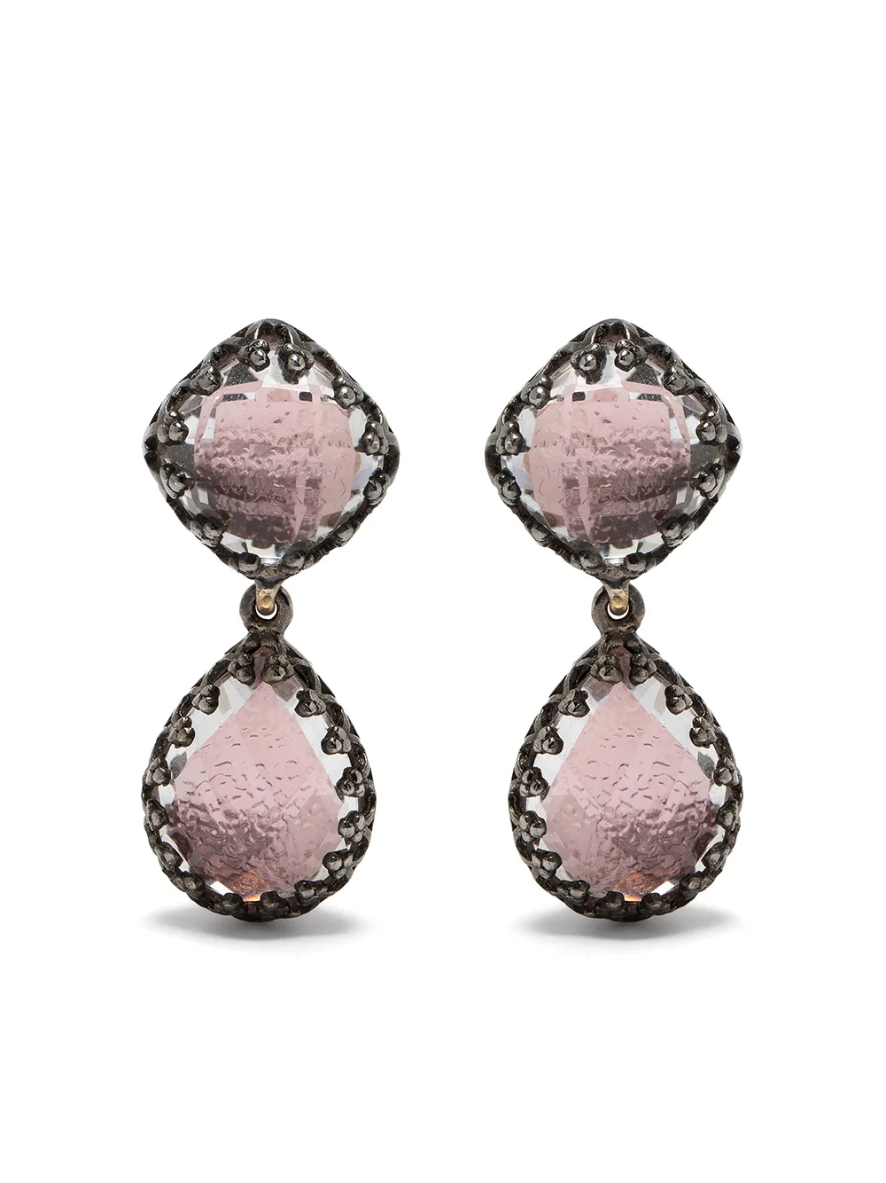 

Larkspur & Hawk aretes con apliques de cristal - Rosado