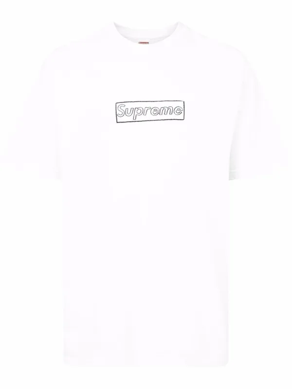 Supreme x Kaws Chalk Logo T-shirt - Farfetch