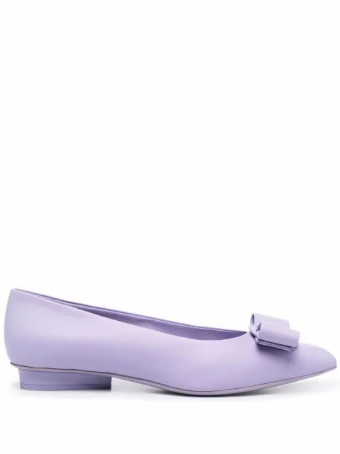 Ferragamo Viva bow ballerina shoes