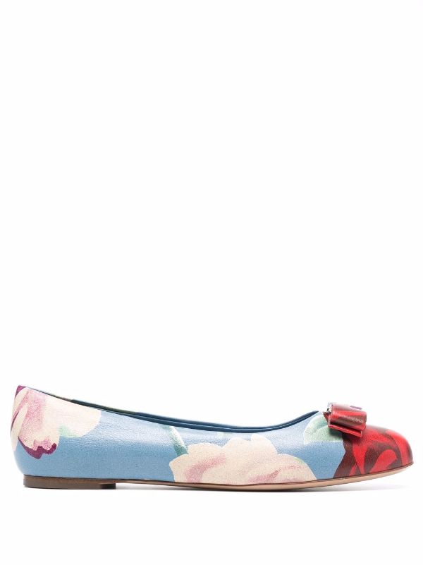 ferragamo floral flats