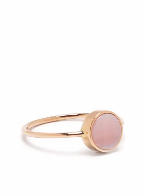 GINETTE NY 18kt rose gold mini Ever mother-of-pearl disc ring