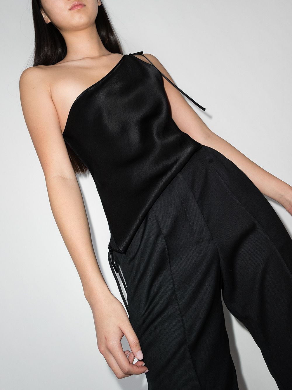 фото Materiel materiel satin one shoulder tank