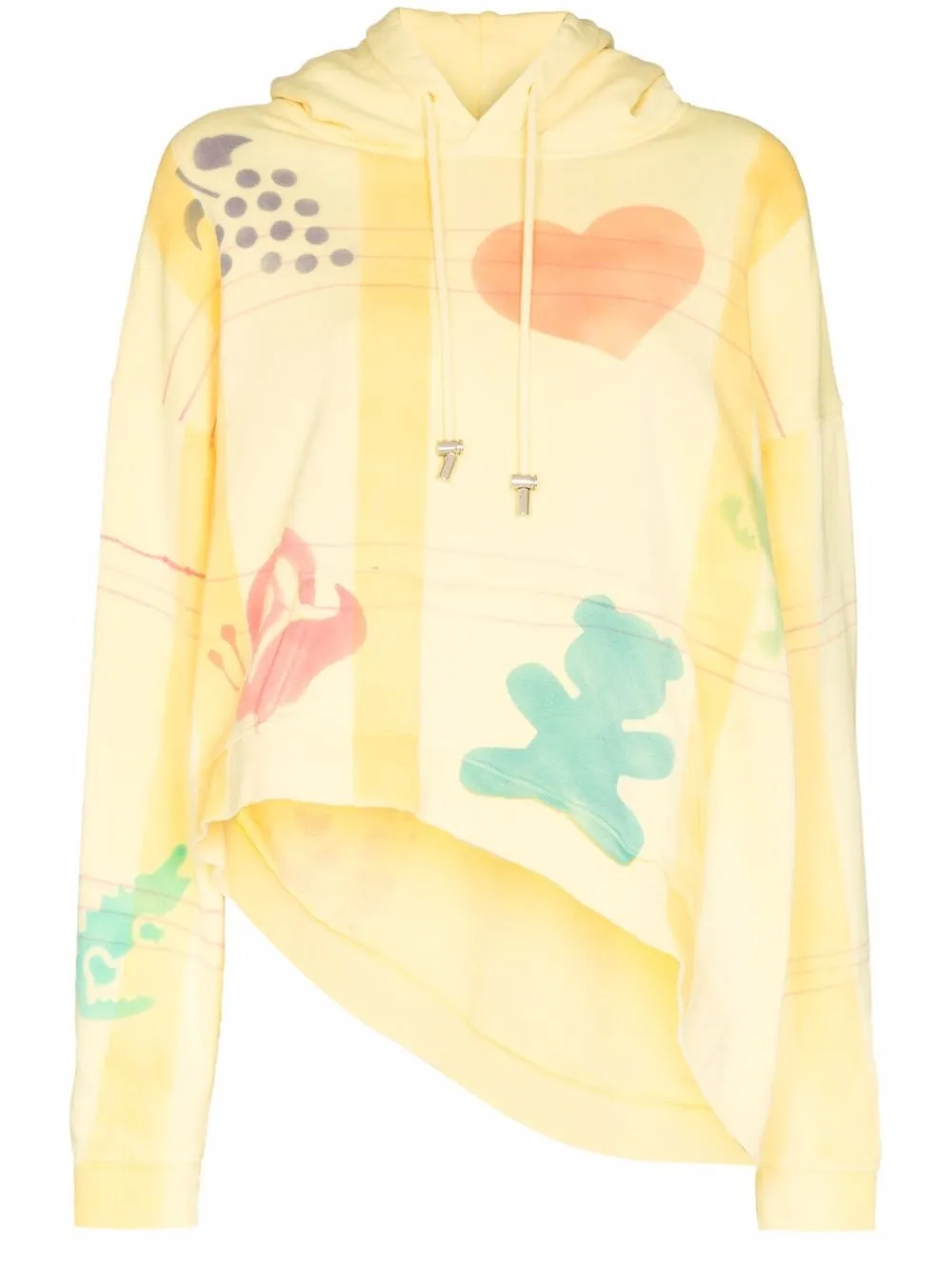 

Collina Strada Picnic Wave printed hoodie - Yellow