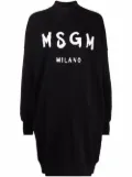 MSGM logo-print sweatshirt dress - Black