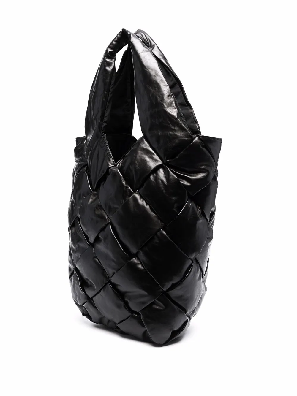 фото Bottega veneta дутая сумка-тоут с плетением intrecciato