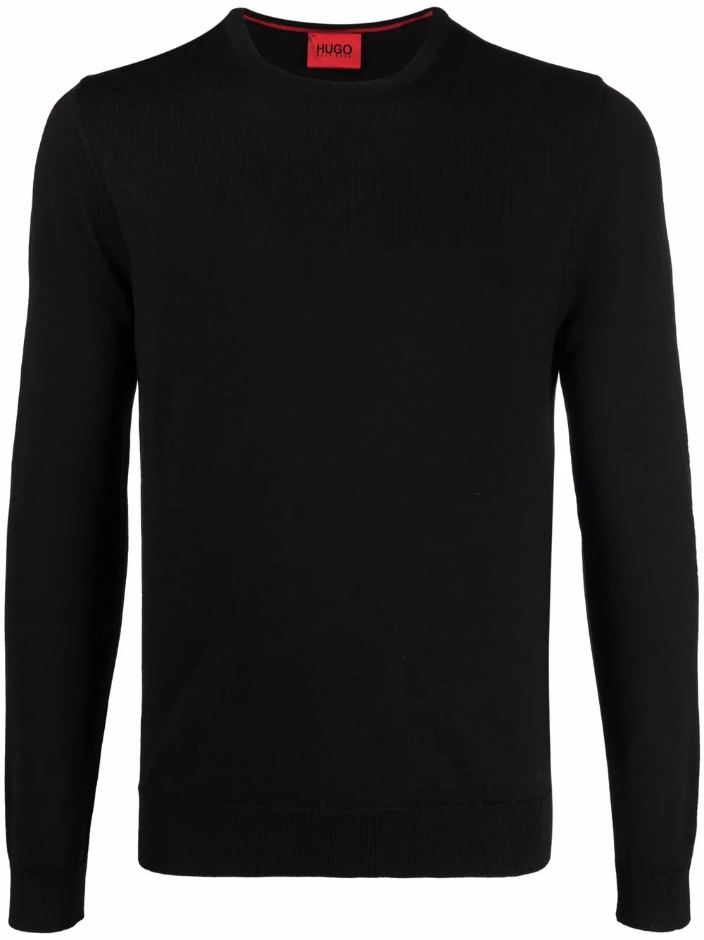 

BOSS crew-neck virgin wool jumper - Black