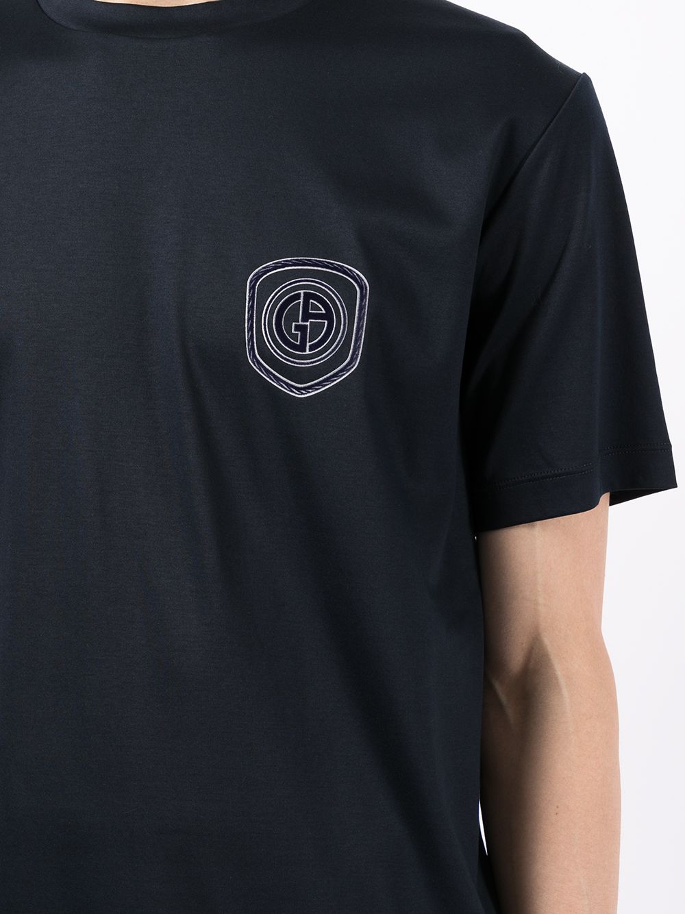 футболка с вышитым логотипом Giorgio Armani 170569095354