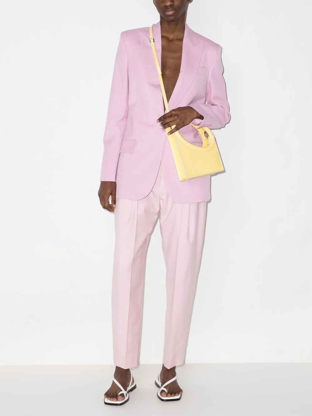 Stella Mccartney Single-breasted Tailored Blazer In Rosa