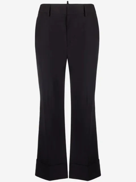 DSQUARED2 pantalones capri con dobladillo vuelto