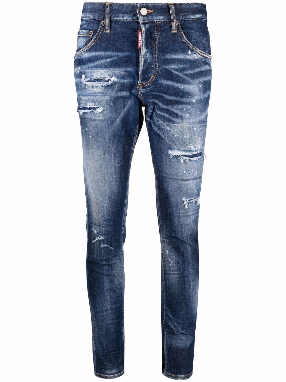 

Dsquared2 jeans con efecto de salpicaduras de pintura - Azul