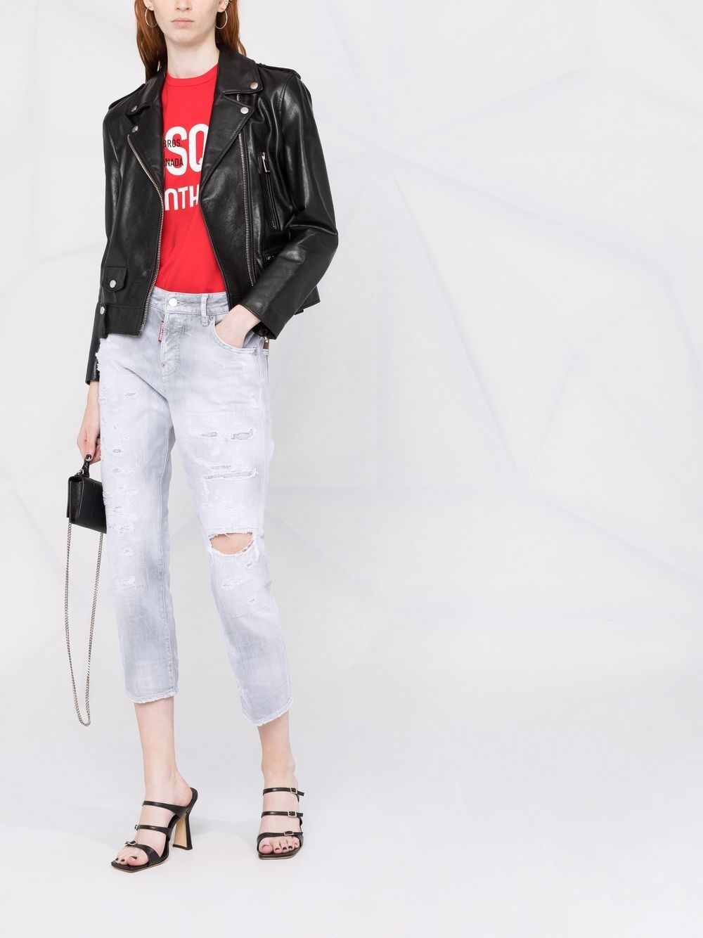 Image 2 of Dsquared2 high rise cropped jeans