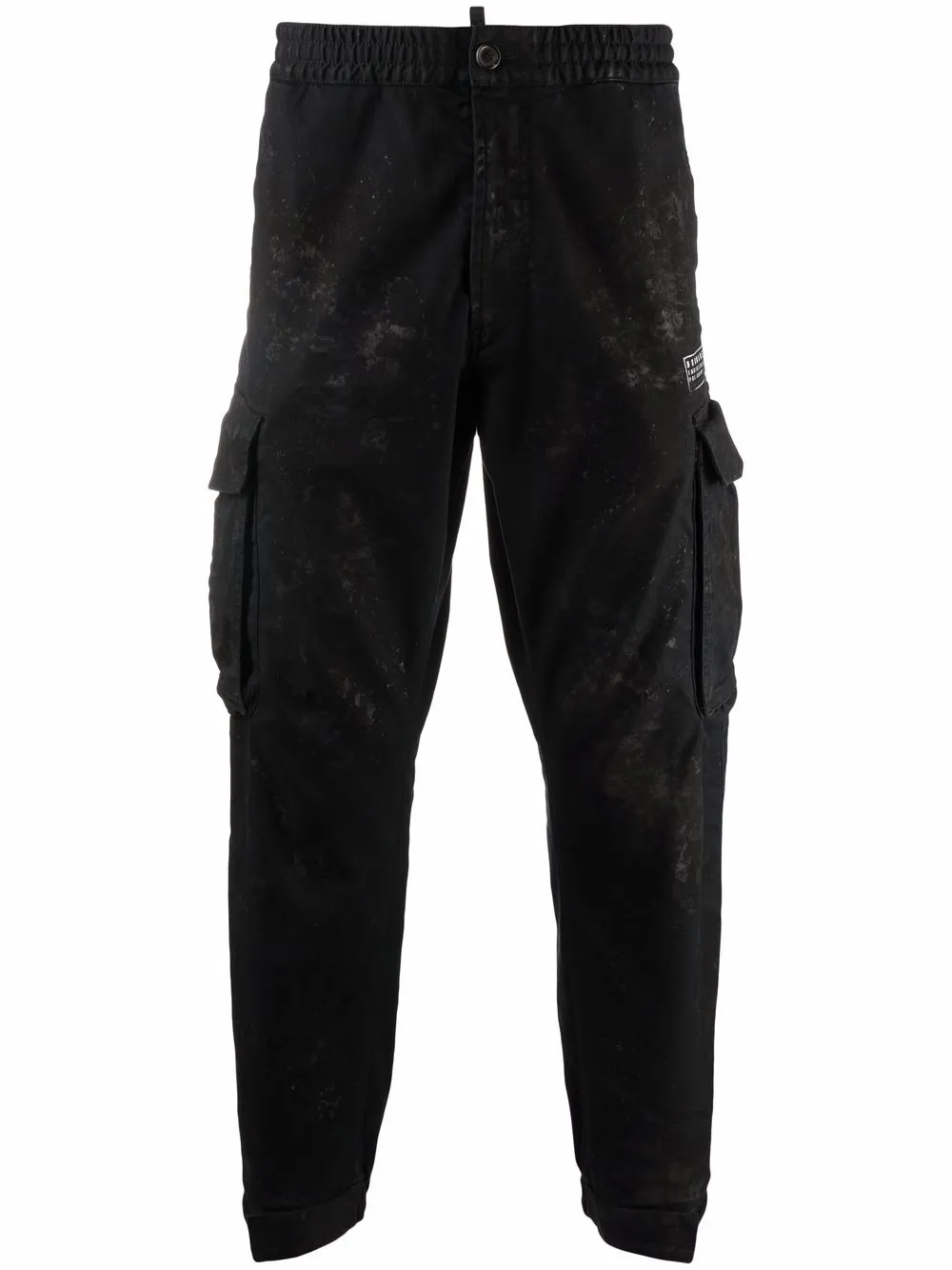 

Dsquared2 pantalones cargo con logo estampado - Negro