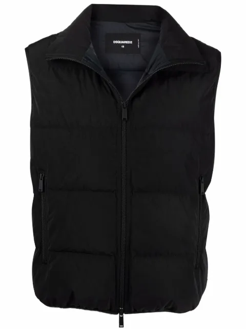 DSQUARED2 logo-print padded gilet 
