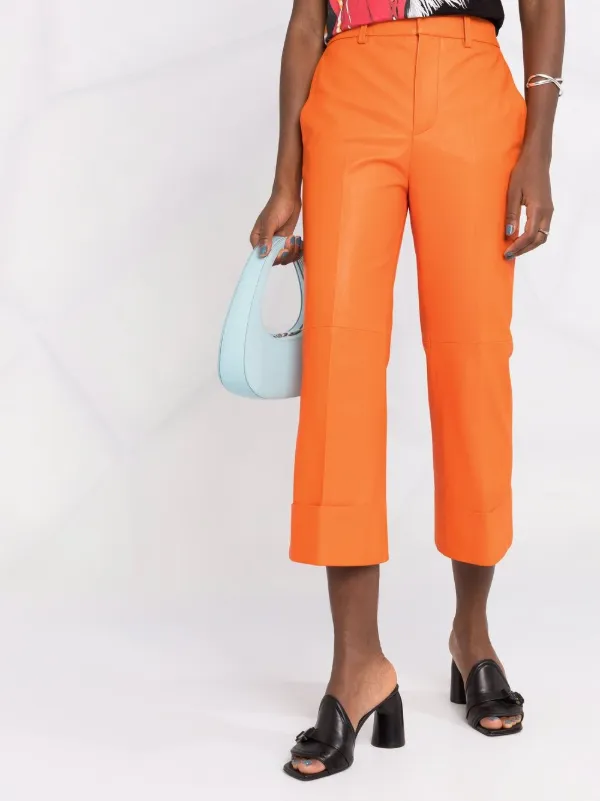 Dsquared2 Cropped Leather Trousers 