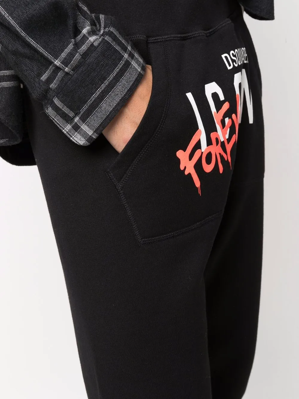 фото Dsquared2 спортивные брюки из джерси с принтом граффити