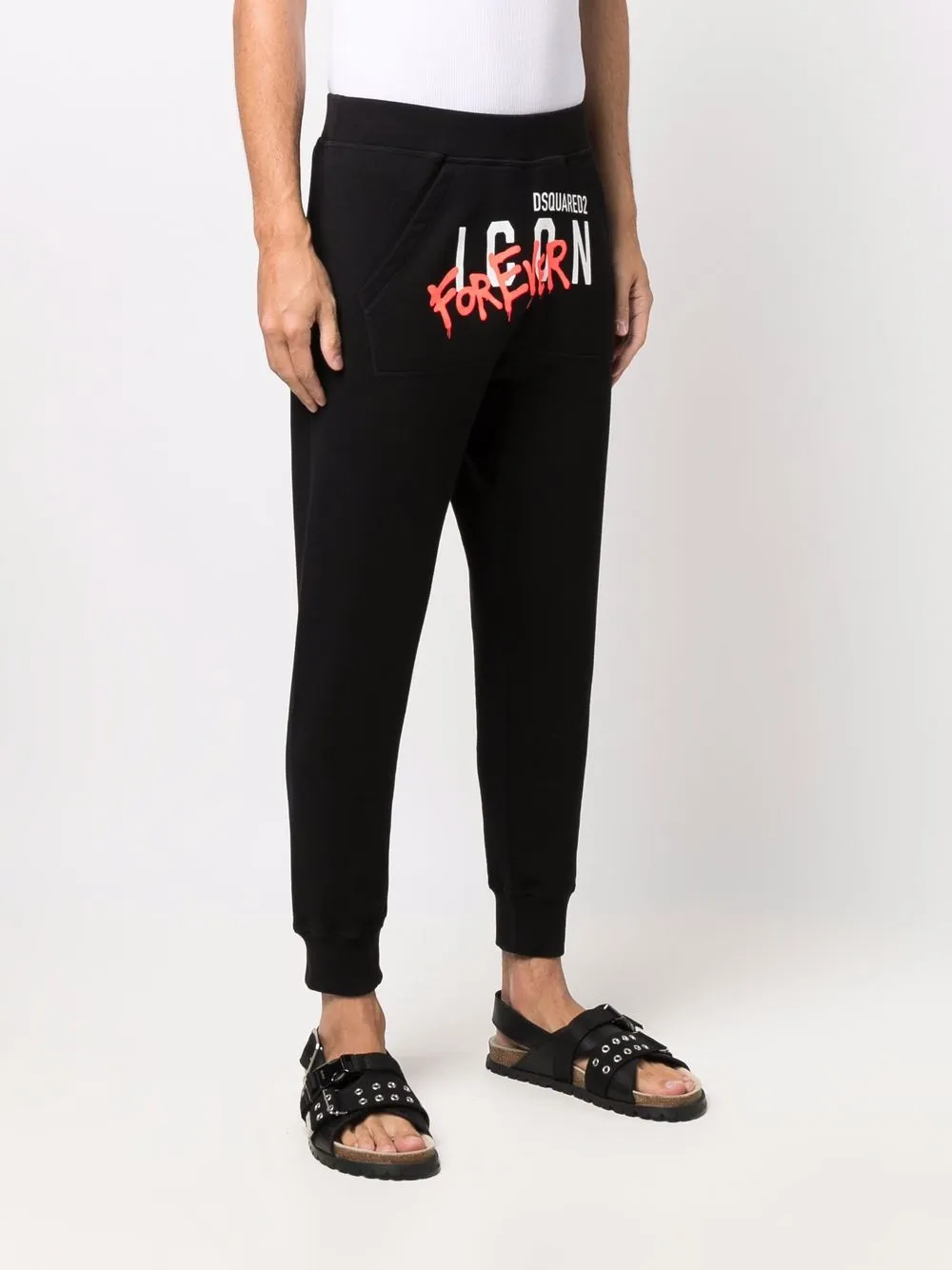 фото Dsquared2 спортивные брюки из джерси с принтом граффити