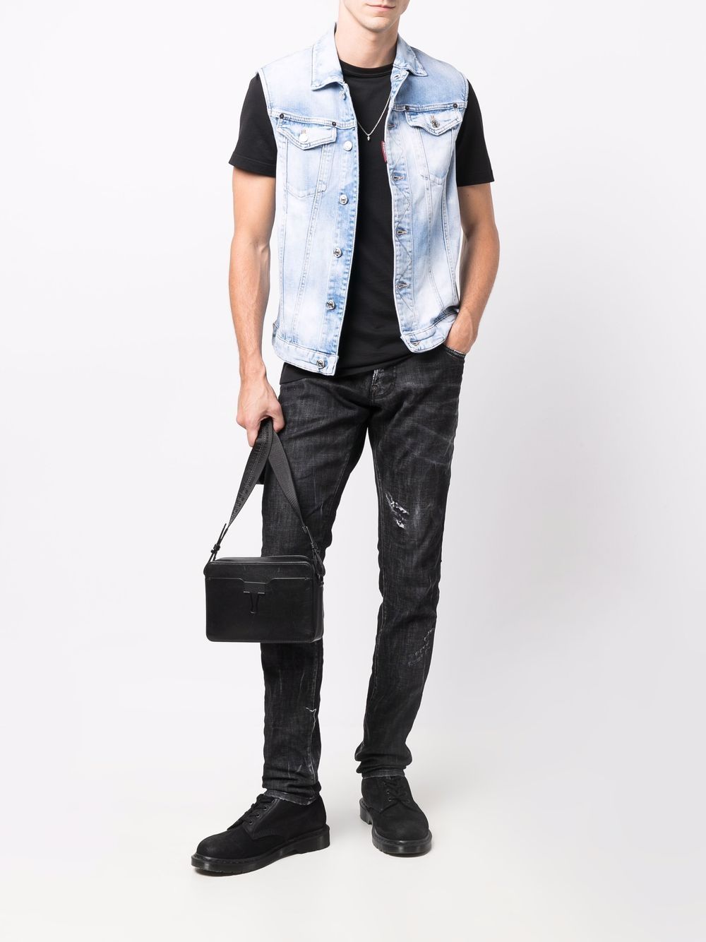 DSQUARED2 Gerafelde jeans - Zwart