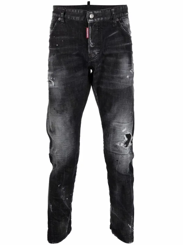 Dsquared2 Faded Distressed slim-fit Jeans - Farfetch