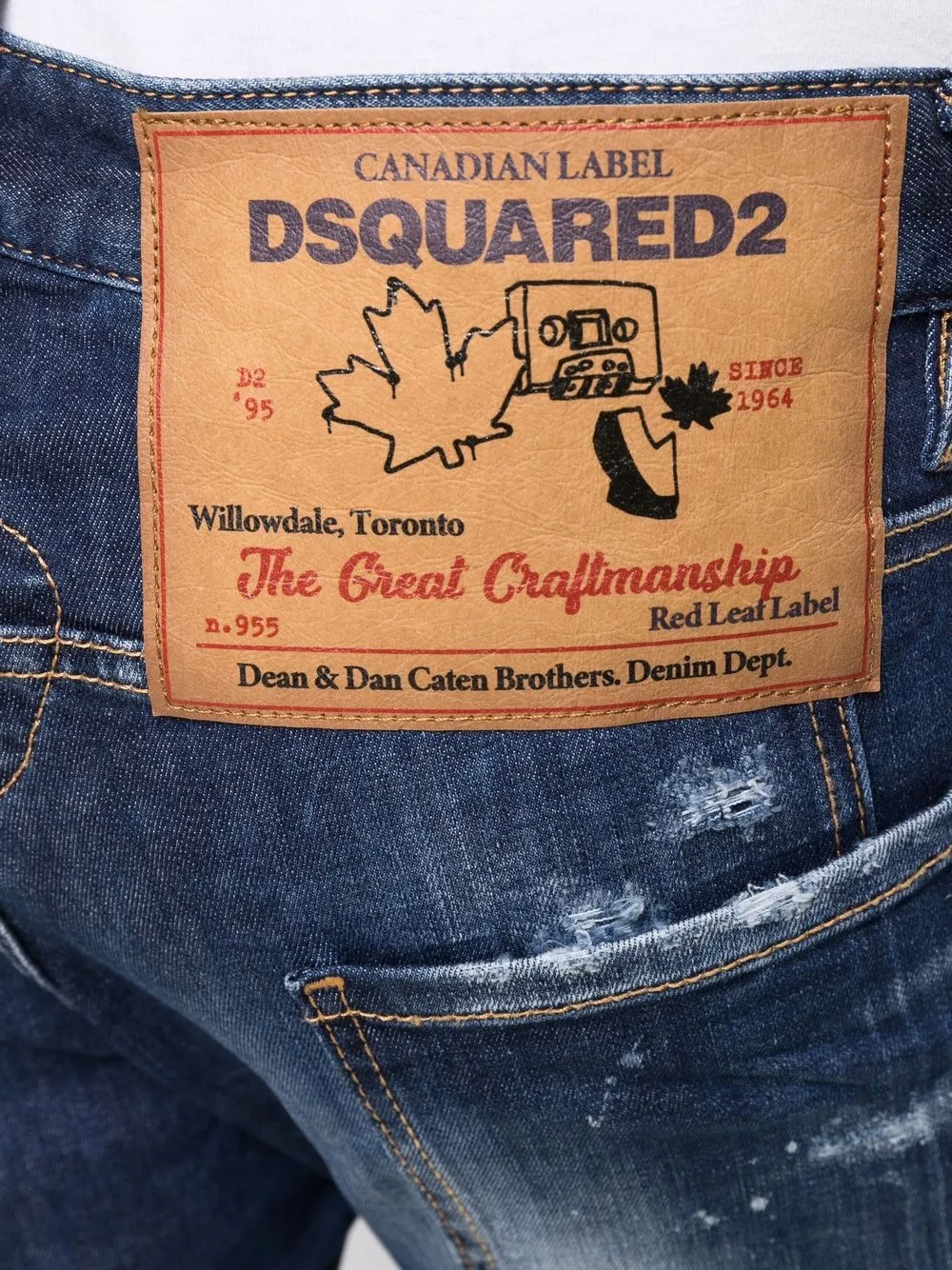 фото Dsquared2 джинсы скинни с эффектом потертости