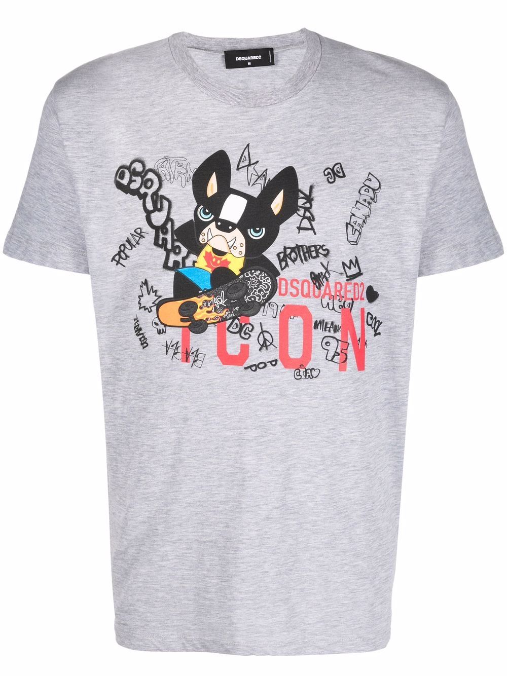 

Dsquared2 playera con estampado de grafiti - Gris