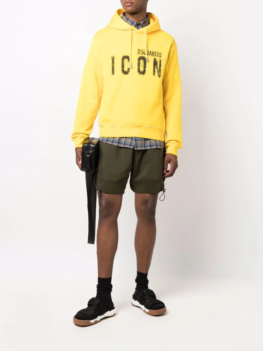 Dsquared2 Hoodie met logoprint - Geel