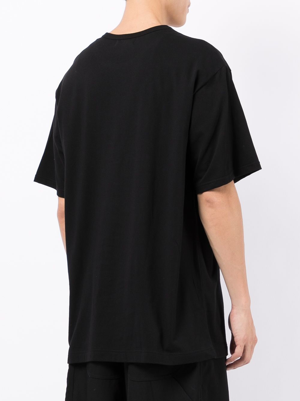 Shop Yohji Yamamoto Portrait Print T-shirt In Schwarz