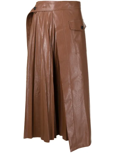 LVIR faux leather wrap skirt
