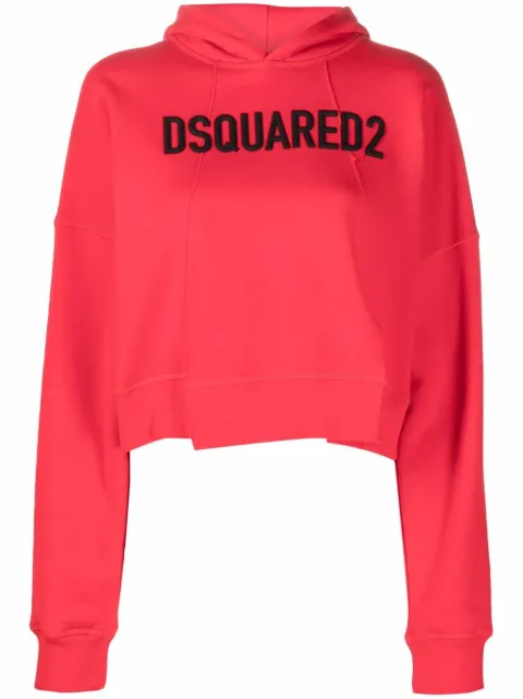 DSQUARED2 logo-print cropped hoodie Women