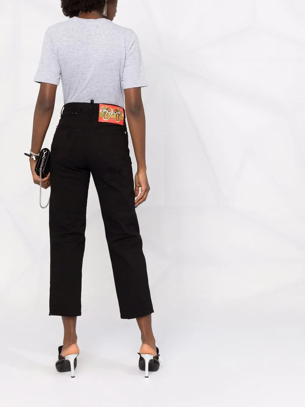 фото Dsquared2 прямые джинсы с прорезями
