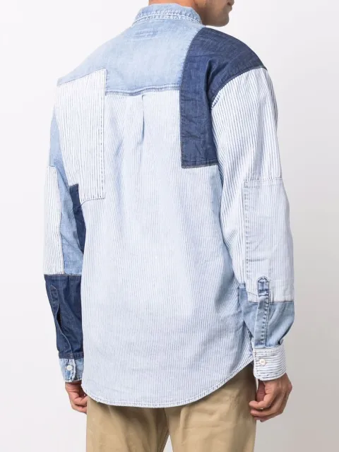 Dsquared2 Denim Patch Panel Shirt - Farfetch