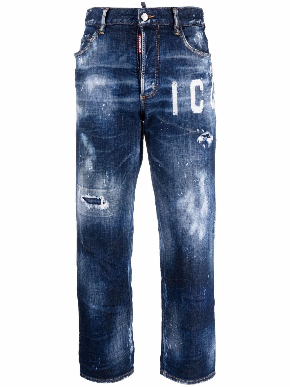 

Dsquared2 distressed-effect cropped jeans - Blue