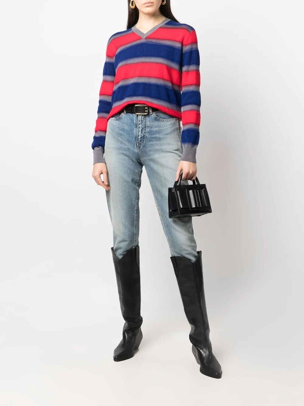  Dsquared2 Pullover Mit V Ausschnitt   Blau 