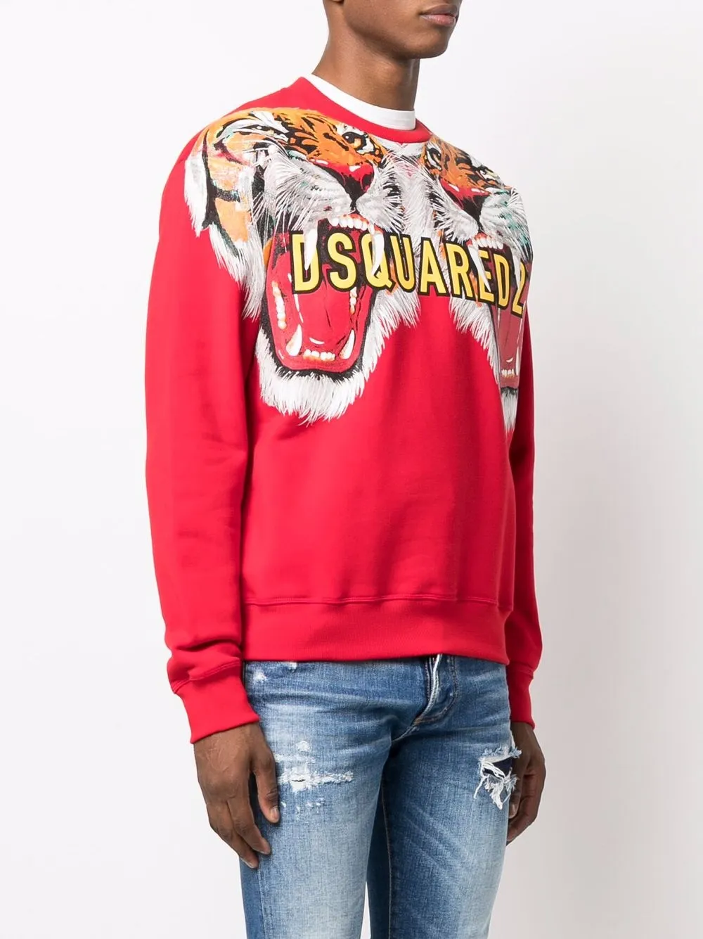 DSQUARED2  TIGER PRINTED CREWNECK T-SHIRT – IMPACT MOOD