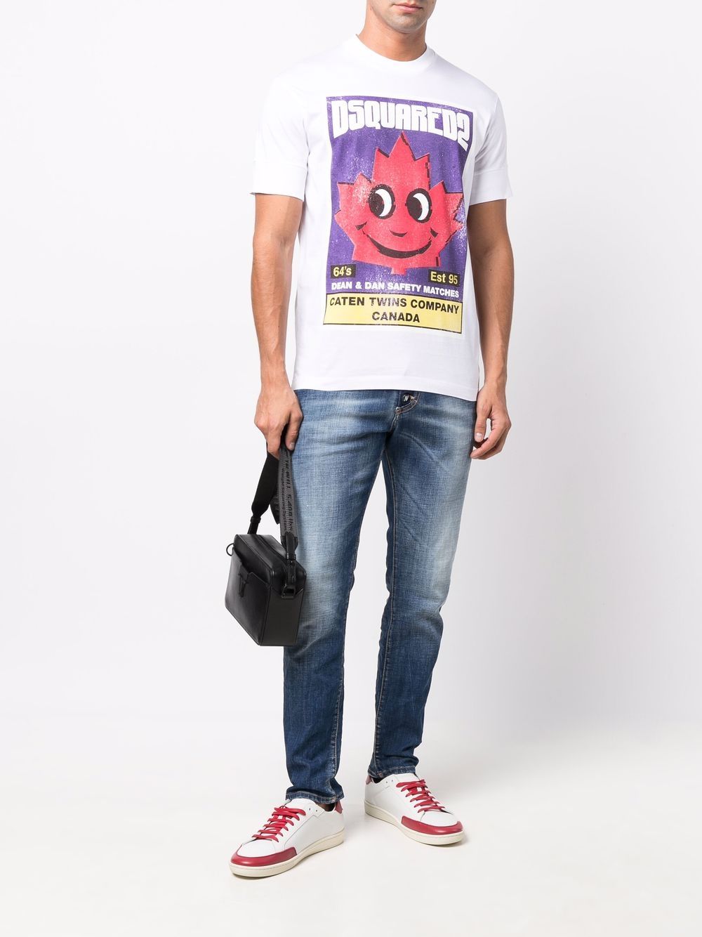 Dsquared2 T-shirt met print - Wit