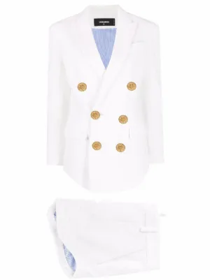 petit clair white blazer