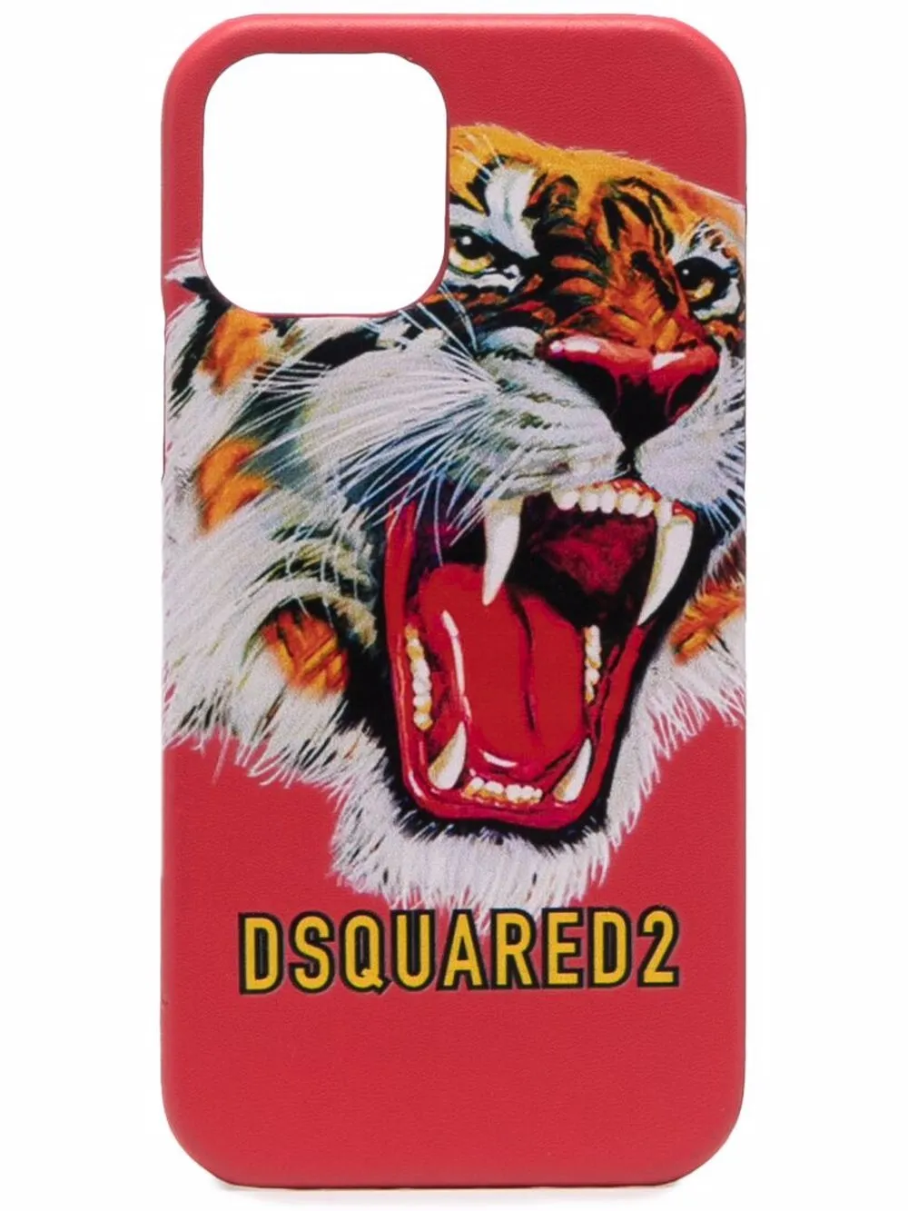 

Dsquared2 funda para iPhone 12 Pro Max con estampado de tigre - Rojo