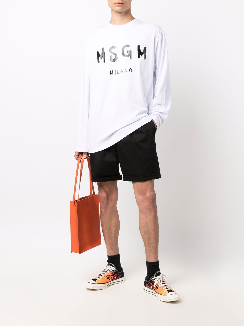 MSGM T-shirt met lange mouwen - Wit