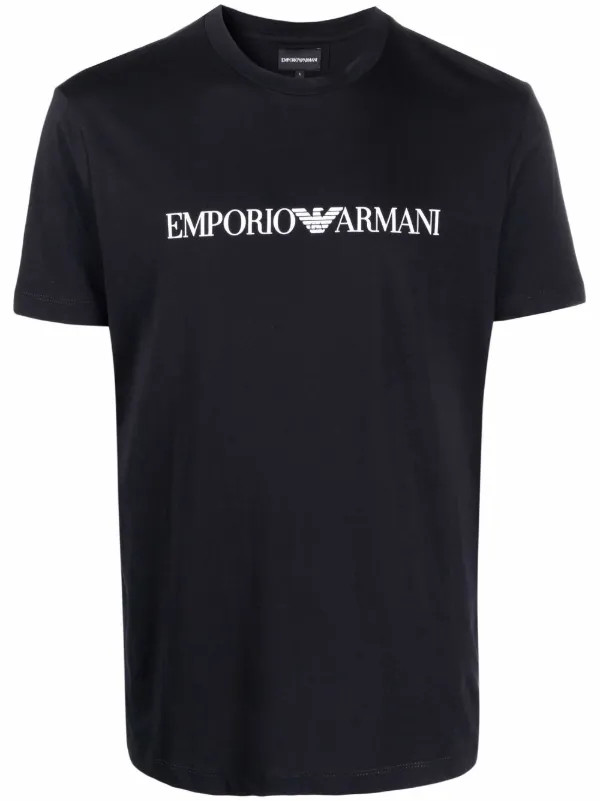 Emporio Armani logo print T shirt Farfetch