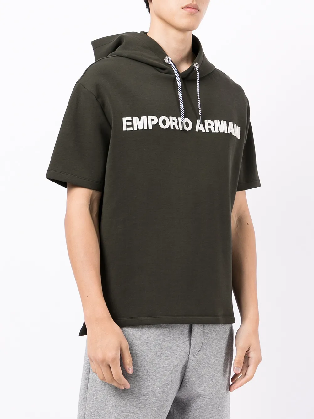 фото Emporio armani худи с короткими рукавами и логотипом