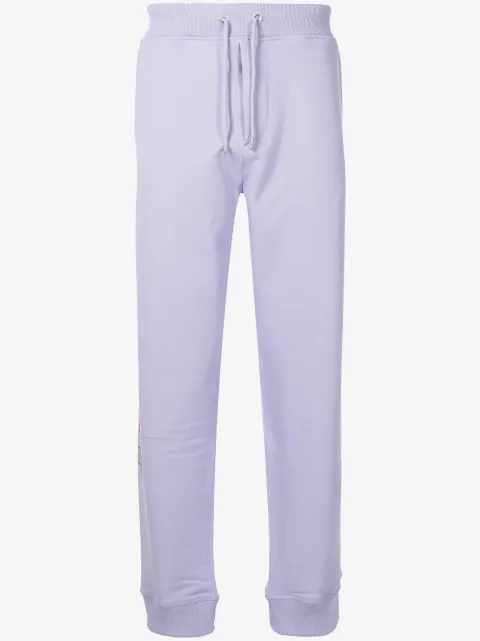 Helmut Lang 3D logo cotton track pants