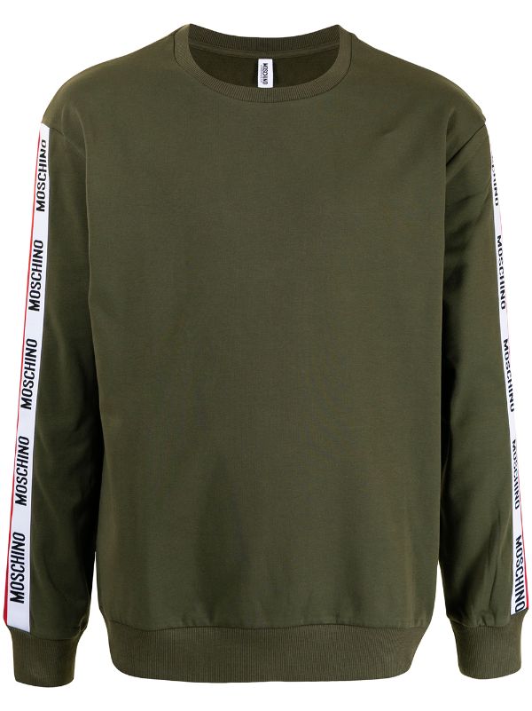 moschino tape crew neck sweatshirt