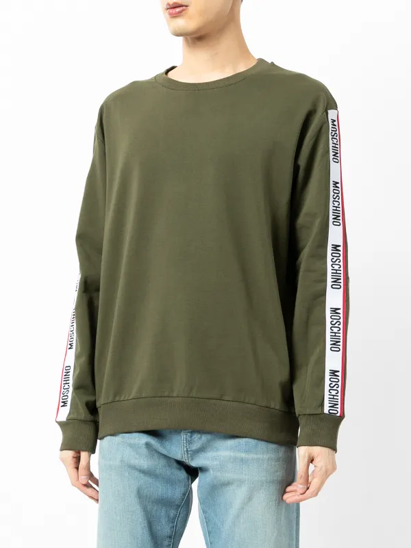 Moschino logo-tape crew neck sweatshirt 