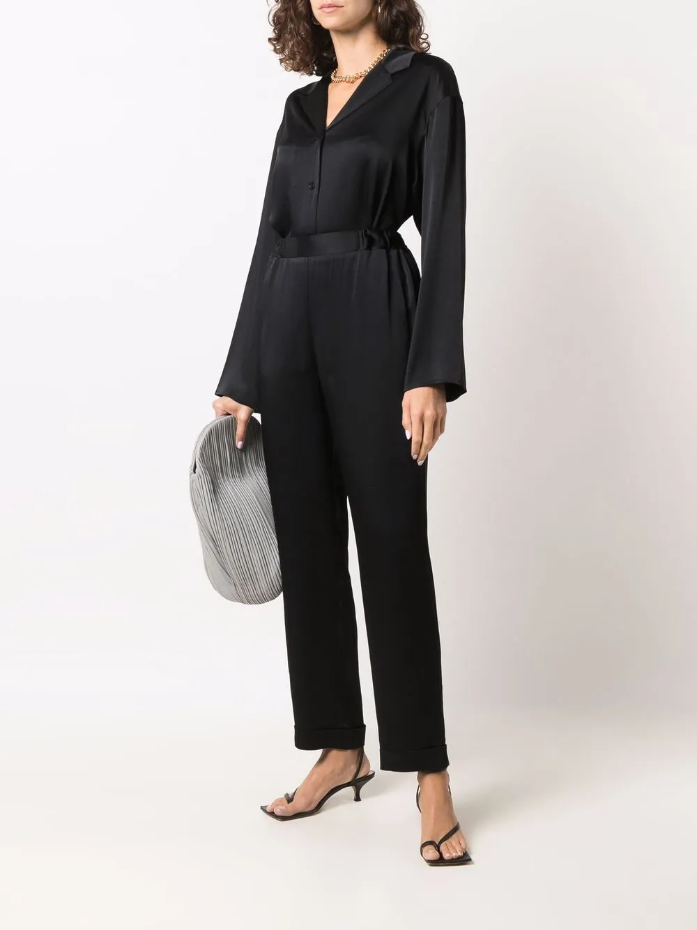 12 STOREEZ Button-down blouse - Zwart