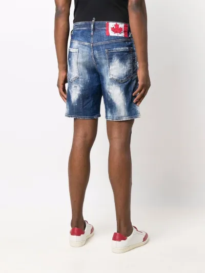 distressed-effect denim shorts 